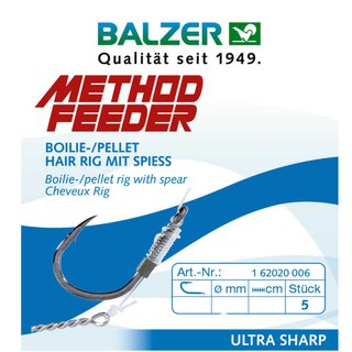 Balzer Method Feeder Hair Rig mit Speer 0,27mm Gr.6