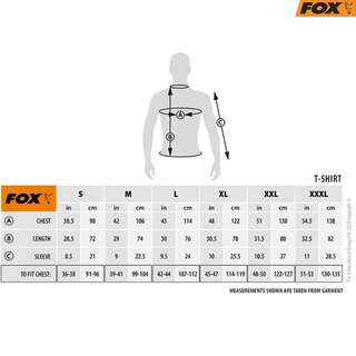 Fox Camo/Khaki Chest Print T-Shirt Gr.M
