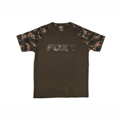 Fox Camo/Khaki Chest Print T-Shirt Gr.XXL