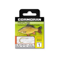 Cormoran Profiline Karpfenhaken Gold gebunden Größe 2