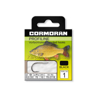 Cormoran Profiline Karpfenhaken Schwarz gebunden Größe 8