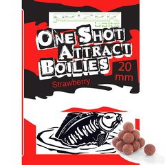 Pelzer One Shot Attract Boilies Strawberry 20mm 250g