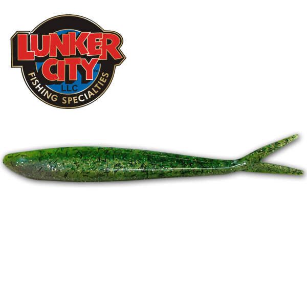 Lunker City 7" Fin S Fish Green Shad Flash