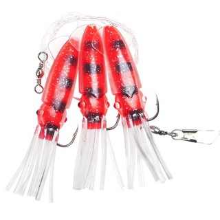 Nr.51 Octopus System Red / Black 3 Hooks 10/0