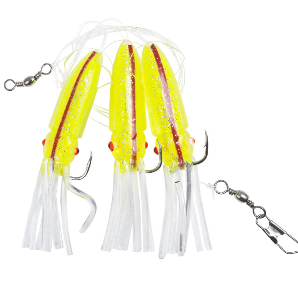 Nr.63 Octopus System limegreen 3 Hooks 4/0