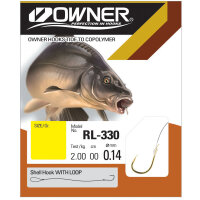 Owner Karpfenhaken gebunden RL330 gold Gr.10