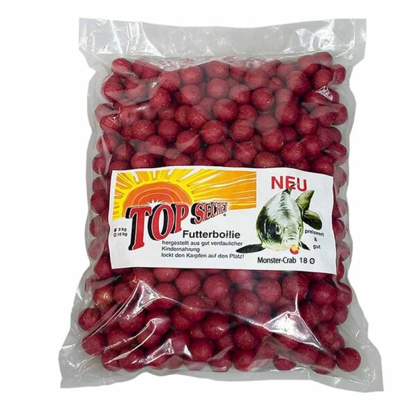 Top Secret Futterboilie 3Kg 18mm Monster-Crab