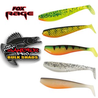 Fox Rage Zander Pro Shad 10,0cm Mixed Colour Set 1 Dark Water