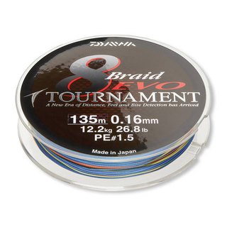 10m 0,16mm/12,2 kg Daiwa Tournament 8 Braid Evo Multicolor