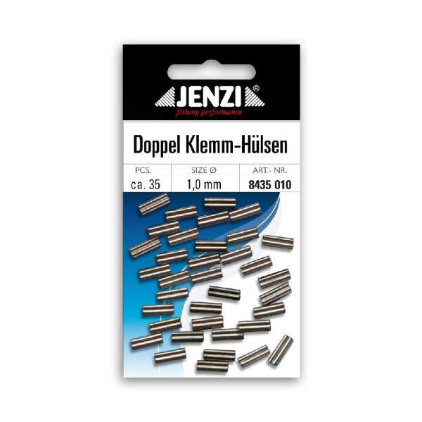 Jenzi Quetsch Doppel Klemmhülsen 1,0mm ca. 35stk.