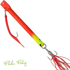 Fladen Fishing Skreipilken Pilker mit Makk Red/Yellow 300g