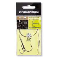 Cormoran 1x7 Stahlvorfach mit Schlaufe und Drilling Gr.1...