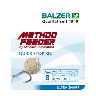Balzer Method Feeder Quick Stop Rig Gr.8 0,25mm