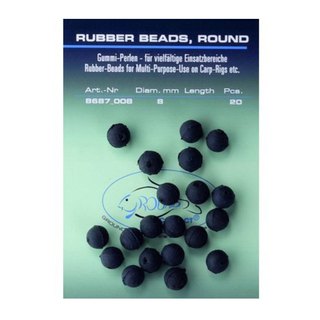 Jenzi Gummi Perlen schwarz 10mm Rubber Beads
