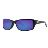 Lenz Laxa Acetate Sunglass Black Frame with Blue Mirror Lens