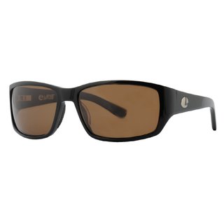 Lenz Helmsdale Acetate Sunglass Black Frame with Brown Lens