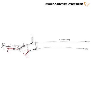 Savage Gear Corkscrew Release Rig L 45cm 31kg Gr.1+2/0