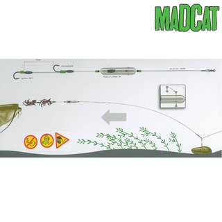 MADCAT Adjusta Profi River Rig Worm & Squid Small Gr.6/0+6/0