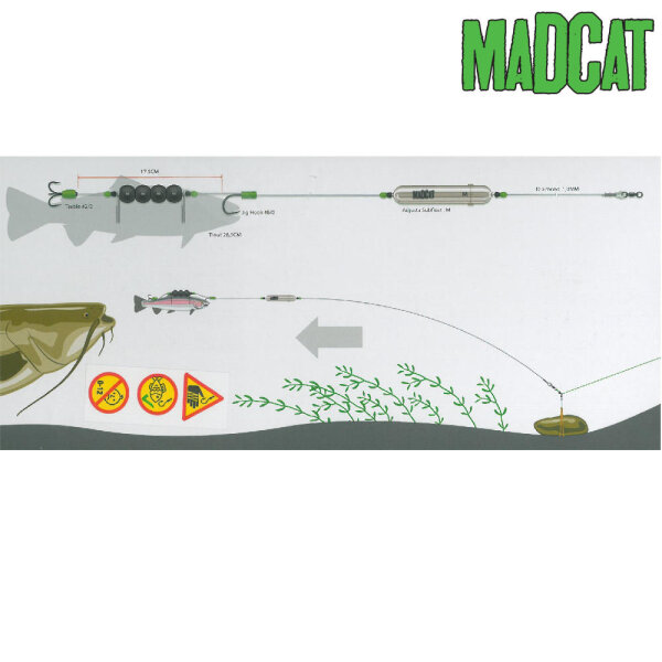 MADCAT Adjusta Profi River Rig Deadbait Large Gr.10/0+3/0