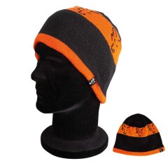 Fox Chunk Beanie Black / Orange Mütze