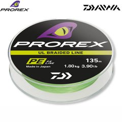 Daiwa Prorex UL Braided Line PE 135m Chartreuse
