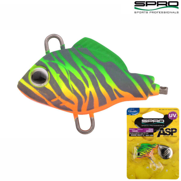 Spro ASP Jiggin Spinner UV 18g Fire Zebra