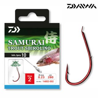 Daiwa Samurai Vorfachhaken Trout Sbirolinohaken 0,23mm Gr.2