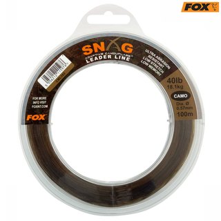 Fox Snag Leader Line Camo 0,66mm 50lb = 22,6Kg 80m