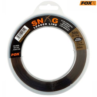 Fox Snag Leader Line Trans Khaki 0,47mm 30lb = 13,6Kg 100m
