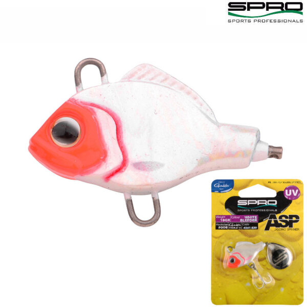 Spro ASP Jiggin Spinner UV 28g White Bleeder