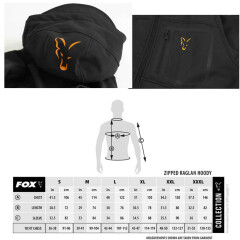 Fox Collection Orange Black Shell Hoodie