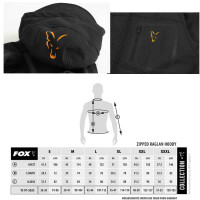 Fox Collection Orange Black Shell Hoodie Gr.S