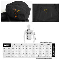 Fox Collection Orange Black Shell Hoodie Gr.XXL