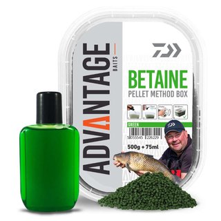 Daiwa Advantage Baits Method Pellet Box green Betain 500g + 75ml Liquid