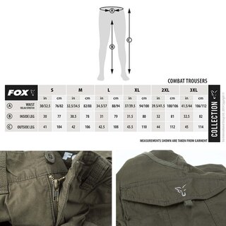 Fox Collection Green Silver  Combat Trousers Gr.S