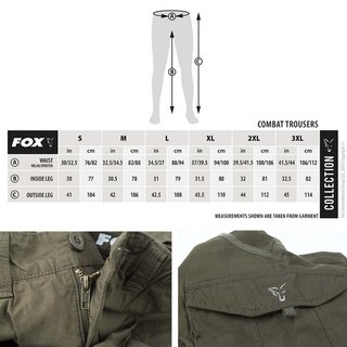 Fox Collection Green Silver  Combat Trousers Gr.XL