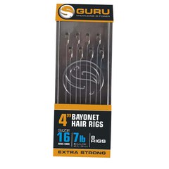 Guru Bayonet Hair Rigs 4 size10 12lb/0,25mm