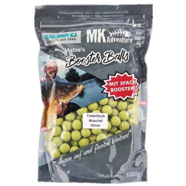 Balzer Matze Koch Booster Balls Boilies 15mm Tintenfisch / Muschel