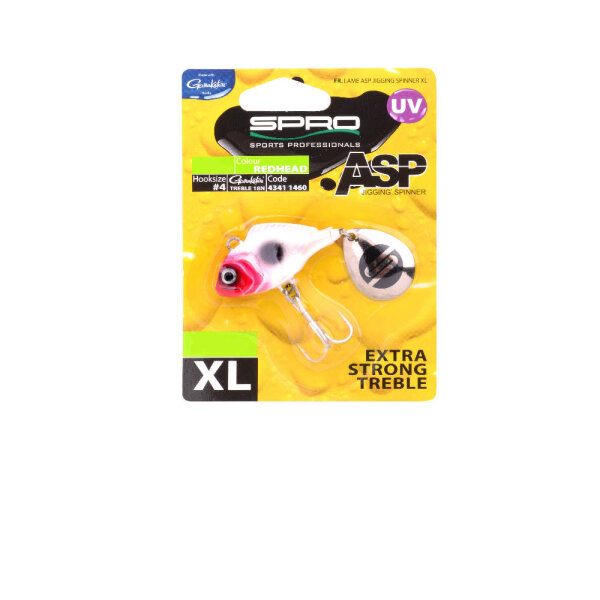 Spro ASP Jiggin Spinner UV XL 50g Red Head