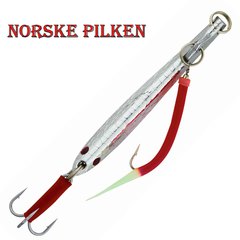 Kinetic Norske Pilken Pilker mit Makk Silber 300g