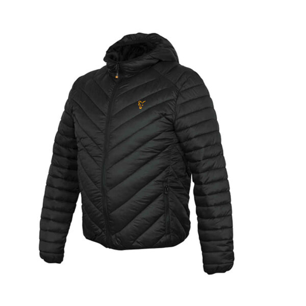 Fox Collection Quilted Jacket Black/Orange Gr,XL