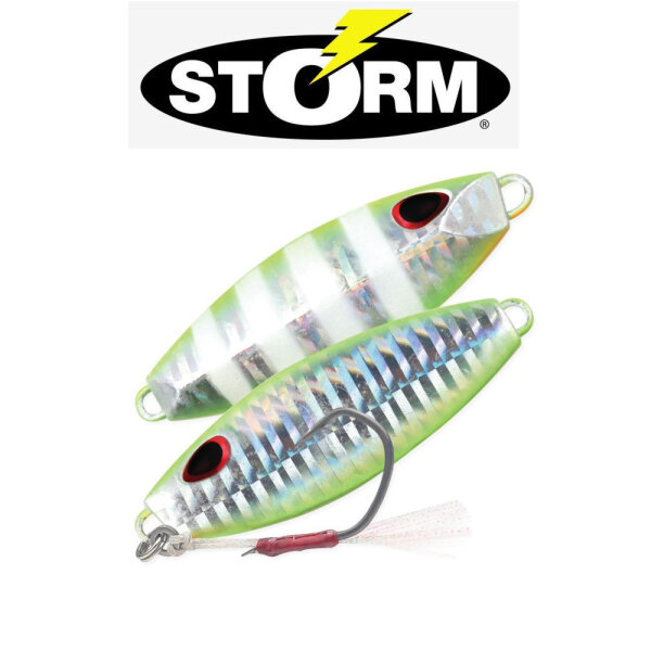 Storm Gomoku Slow Rocker 90g UV Chartreuse Glow Zebra