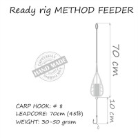 Life Orange Carp Rig Method Feeder Leadcore