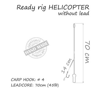 Life Orange Carp Rig Helicopter Leadcore (ohne Blei)