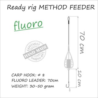 Life Orange Carp Rig Method Feeder Fluorocarbon 30g