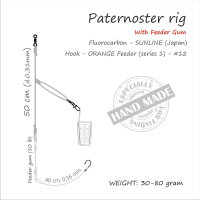 Life Orange Feeder Rig Paternoster + Feedergummi