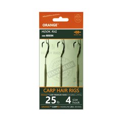 Life Orange Carp Hair Rigs Series 2 25lb Gr.4