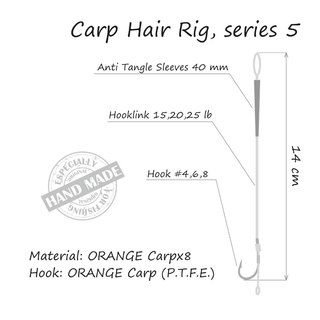Life Orange Carp Hair Rigs Series 5