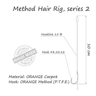 Life Orange Method Hair Rigs Series 2 15lb Gr.8