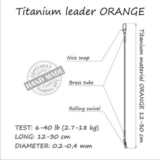 Life Orange Titanium Leader 5,5kg/12lb 16cm